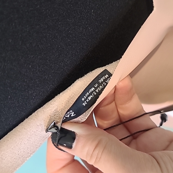 Zara faux leather dress pink gold budghundy, S NWYt - Picture 9 of 11